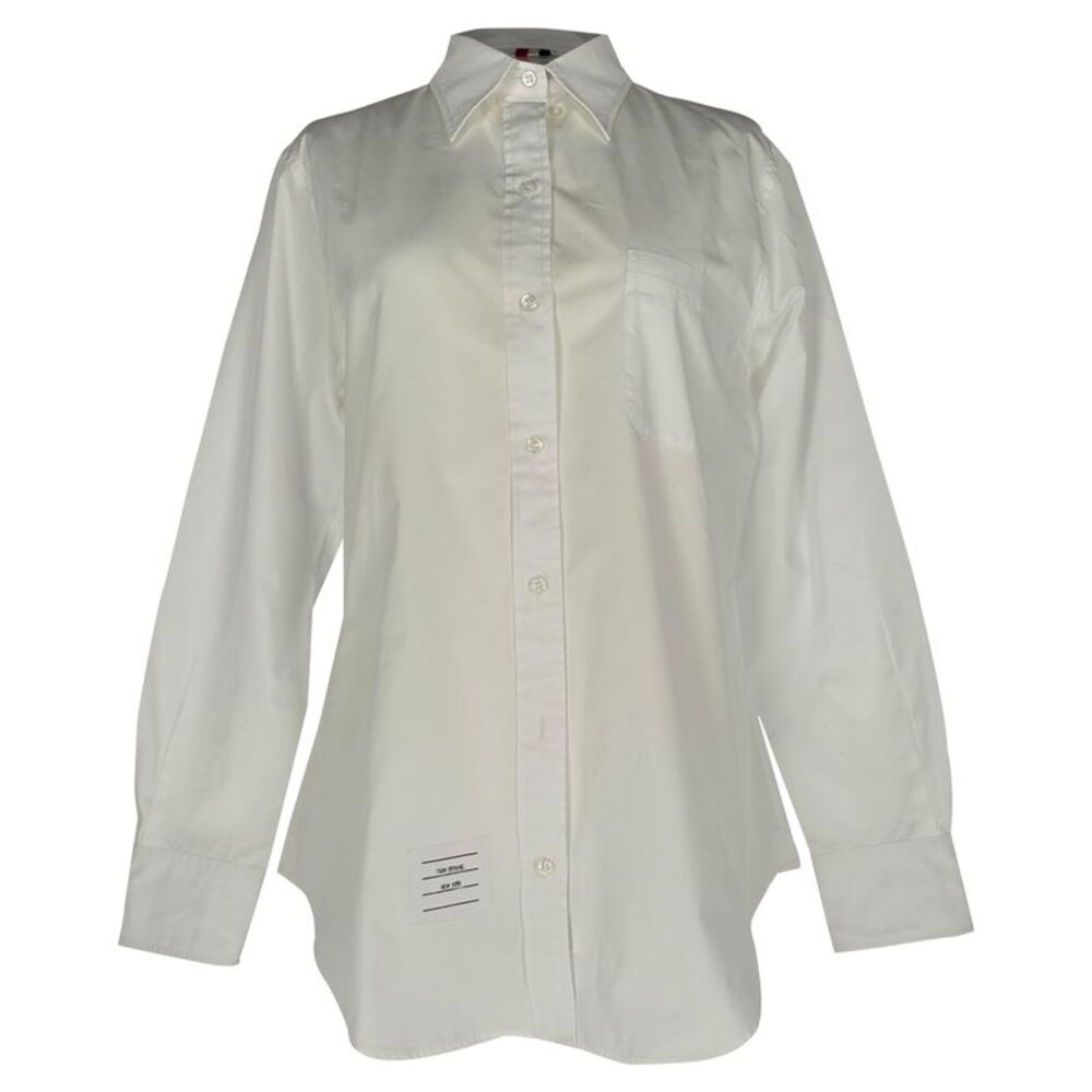 Thom Browne Button-Down Shirt in White Cotton